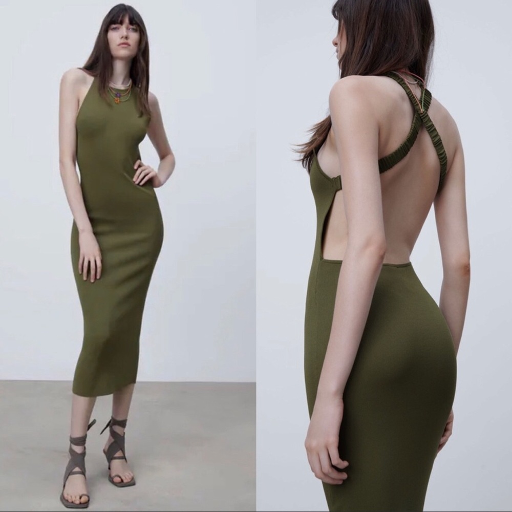 OPEN BACK KNIT DRESS